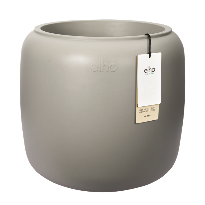 amber beads small 40cm greige